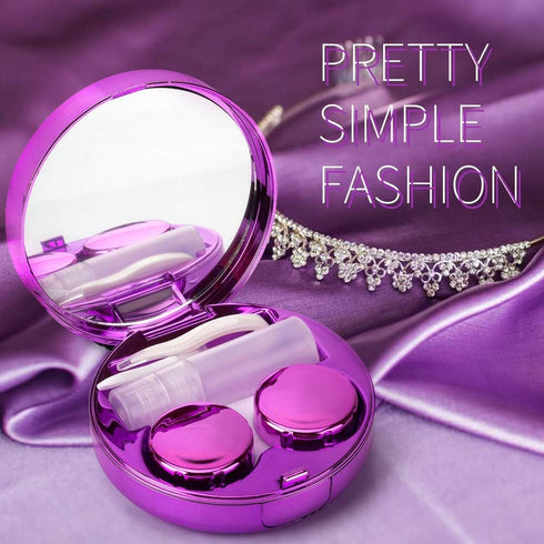 Contact Lens Case, Bling Constellations Contact Cases with Tweezers Remover Tool Mirror Solution Bottle Contact Lenses Storage Container Kit for T...