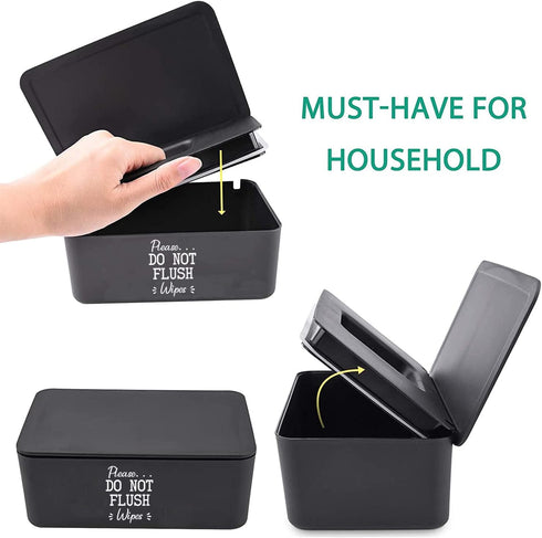 Baby Wipes Dispenser for Bathroom,Please DO NOT Flush Wipes Container Holder White,Upgarde Size (8.2L x 4.9W x 3.9H inches) Wipes Box Dispenser fo...