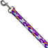 Buckle-Down Dog Leash Unicorns Rainbows Stripes Purple 6 Feet Long 0.5 Inch Wide...
