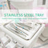 2 Pack Stainless Steel Tray Non Toxic Heavy Duty Thickening Pan for Kitchen Baking, Lab Instrument, Dental, Medical Surgical Instrument, Pet Treat...