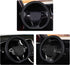 D Shape Steering Wheel Cover,Universal 15 Inch Auto/Car/SUV Black Leather Steering Wheel Wrap with Better Sport Grip for Men Women,Fit D Shaped Fl...