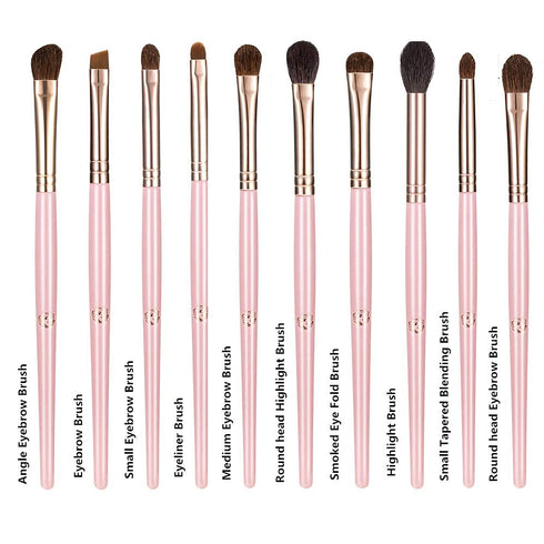 ENERGY Eyeshadow Brushes Set Professional Makeup Brushes Kit with Case Premium Vegan Synthetic Bristles For Eyeshadow Eyebrows Eye Liner Smudge No...