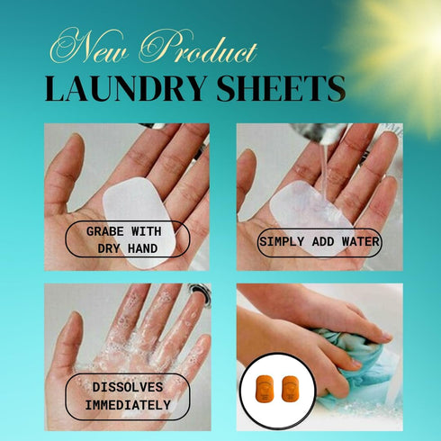 Travel Laundry Detergent Sheets - Portable, and Efficient, Great for Cruises, Camping, Glamping, Backpacking, Dorms, Hotel and Other Travel, Compa...