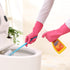Bamllum 3 Pairs Rubber Cleaning Gloves for Household - Reusable Dishwashing Gloves for Kitchen, Flexible Long-lasting & Waterproof (Medium, Green+...