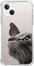 Cat and Butterfly Case Compatible with iPhone 15 Plus, Cat Gaze Butterfly Case for iPhone 15 Plus for Teens Women Men, Trendy Cool TPU Case Cover...