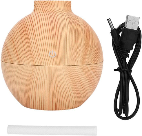 Mini Humidifiers, 130ml USB LED Aroma Essential Oil Diffuser Dry Burning Resistant Desktop Humidifier Aromatherapy Fragrant Oil Humidifier Vaporiz...