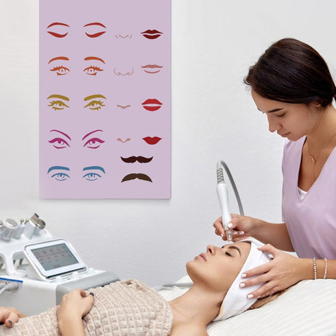 FINGERINSPIRE Facial Features Stencils 11.7x8.3 inch Plastic Eyes Stencils Large Reusable Mouth Lips Pattern Stencil Nose Mustaches Craft Painting...