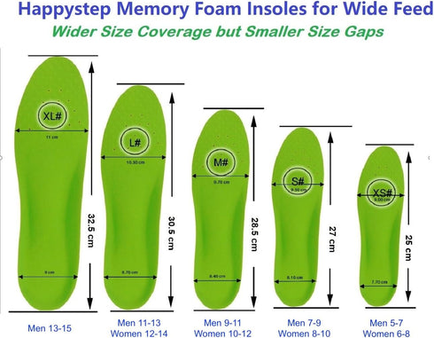1 Pair Wide Fit Insoles Plantar Fasciitis Orthotics PU Memory Foam Comfort Shoe Inserts for Men and Women, Cushioned Arch Support, Shock Absorptio...