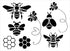 Bee Embellishments Stencil by StudioR12 | Craft DIY Spring Home Decor | Paint Wood Sign | Reusable Mylar Template | Select Size (13.5 inches x 9.7...
