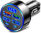 6 Ports Fast Car Charger with Voltage Monitor,Car Cigarette Lighter USB Charger (PD+QC3.0) Compatible with iphone13/14/15 & Most Android Models,Ca...