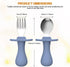 2 Pcs Toddler Utensils Forks and spoons set, Stainless Steel Childrens Silverware for Safe flatware Metal Kids Cutlery set with Round Handle, BPA ...