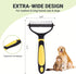 MIU COLOR Pet Grooming Brush, 2 Sided Undercoat Rake for Dogs & Cats, Professional Deshedding Brush and Dematting Tool, Effective Removing Knots, ...