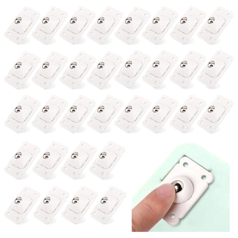 32 PCS Self Adhesive Caster Wheels, 360 Degree Swivel Mini Adhesive Wheels, Stainless Steel Paste Type Universal Pulley, Anerpoey Rotation Sticky ...