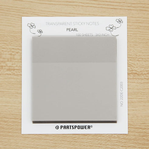 PARTSPOWER 100 Sheets Transparent Sticky Notes, 3X3 Inch, Pastel Translucent Annotating Sticky Notes for Books, Bible Study, Reading, Office Schoo...