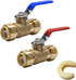 (Pack of 2) EFIELD 1/2 Inch Push-Fit Full Port Ball Valve for Hot and Cold Water with a Disconnect Clip,Brass UPC Certified...