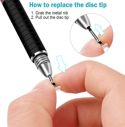 Stylus Pen 2 in 1 Fine Point & Mesh Tip for Touch Screen, Compatible for Tablet and Cellphone (1Pc, Rose Gold)......