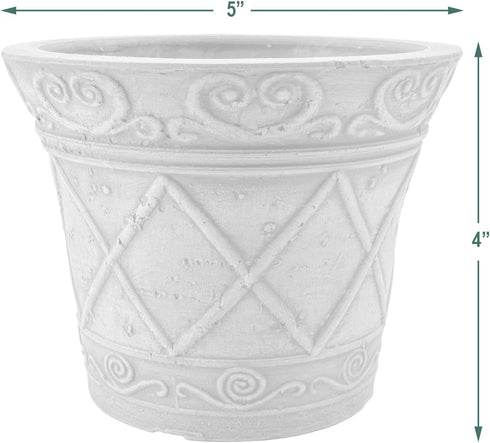 PSW Pot Collection 4” Planter Pot for Indoor and Outdoor Plants and Gardens, 4-inch, Taupe...