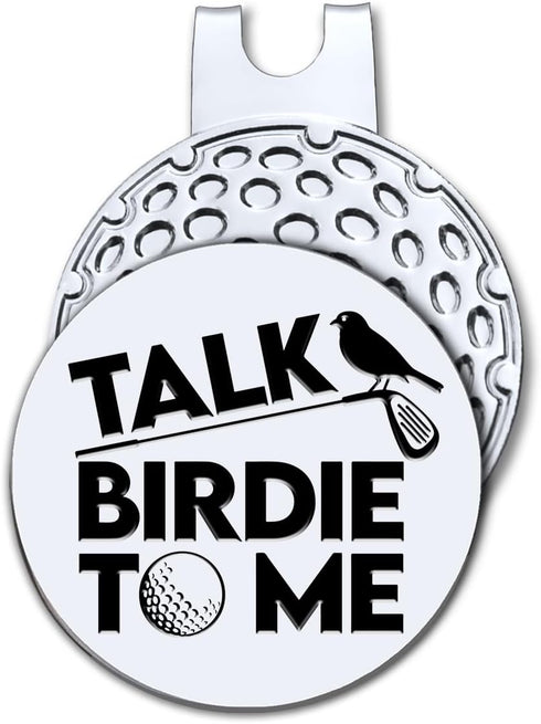 Talk Birdie to Me Golf Ball Marker with Magnetic Hat Clip, Funny Golf Accessories and Golf Gifts for Men Women Dad Mom Grandpa, Birthday for Golfe...