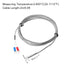 MECCANIXITY E Type Thermocouple Temperature Sensor Probe 4x30mm 6.6ft Wire 0 to 600°C(32 to 1112°F) Stainless Steel...