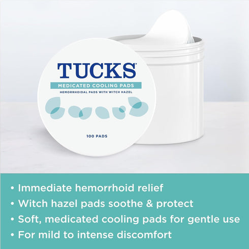 Tucks Medicated Hemorrhoid Cooling Pads. 100 Pads Each (Pack of 2)...