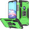 HNHYGETE for Moto E Phone Case, Motorola E Case, with HD Screen Protector, Shockproof Tough Rugged Hard Rubber Bumper with 360 Rotation Ring Kicks...