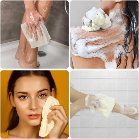 Wash Cloths,Exfoliating Body Scrubber,Body Scrubber Exfoliator,Exfoliating Washcloth,Face Cloths for Washing Face,Loofah Exfoliating Body Scrubber...