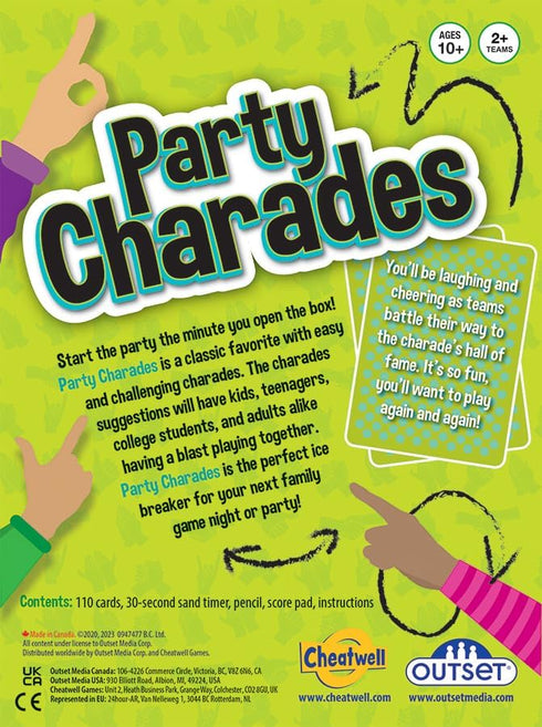 Party Charades Game – contains 550 charades – Great Family Game for 2 or more players ages 10 and up by Outset Media...