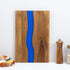 Large Acacia Wood Cutting Board with Epoxy Resin for Kitchen and Mini bar, 13.7 * 9 inch, Charcuterie Board Wood Paddle, Reversible Board for Meat...