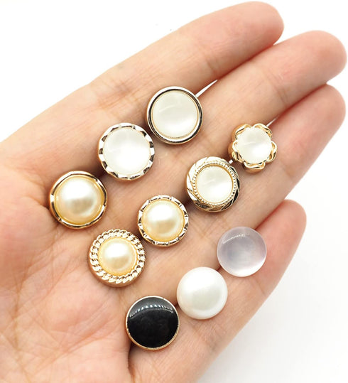 10 Stylish Resin Button Suits Sewing Button for Crafting, Sewing Replacement, Knitting Sweaters Handmade Crafts It's stored in a Plastic Box(11mm?...