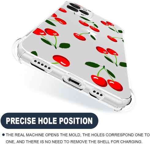 ZHEGAILIAN Case Compatible with iPhone 11 Pro Max Case,Cherry Pattern Clear Case for iPhone 11 Pro Max,Anti-Scratch Shockproof Transparent Soft Co...