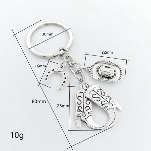 iMagitek 25 Pcs Western Cowboy Keychains Western Party Favors Hat Boot Horseshoe Keychains for Guests Western Party Supplies Horse Lover Gifts for...