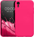 kwmobile Case Compatible with Apple iPhone XR Case - Slim Protective TPU Silicone Phone Cover - Neon Pink...