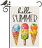 Hello Summer Garden Flag 12.5 x 18 Inch, Ice Cream Popsicle Double Sided Decorative Flag for Outside Yard Lawn Outdoor Decoration GB042-12...