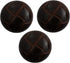50PCS Brown Football Pattern Imitation Leather Style Plastic Shank Buttons Craft Plastic Buttons Round Black Plastic Imitation Leather Buttons Set...