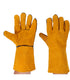 Yellow Leather Welding Gloves, 33cm/13inch...