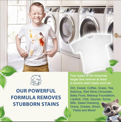 Eco-Safe Laundry Detergent Sheets - Ingredients from Finland, Natural Scent, Bio-Enzyme Formula, Power Clean, 5 Sheets (Up to 10 Loads) - Non-Toxi...