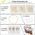 Uphome 3 Pack Embroidery Starter Kit for Beginners Stamped Cross Stitch Kits with Cute Flowers and Plants Patterns with 1 Embroidery Hoop and Colo...