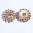 DIY 50PCS 20mm Gold Metal Round Crystal Rhinestone Buttons with Flatback for Headbands Hair Accessories Flower Center Bouquet Wedding Invitation S...
