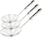 Spider Strainer Set of 3 Asian Strainer Ladle Stainless Steel Wire Skimmer Spoon with Handle for Kitchen Frying Food, Pasta, Spaghetti, Noodle-30....