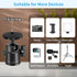 HEMMOTOP Tripod Ball Head H28 Black,Ball Head Mount Loading 6.6Lbs,Panorami Tripod Heads for Gopro Cam Camcorder Smartphone Light Microphone DSLR ...