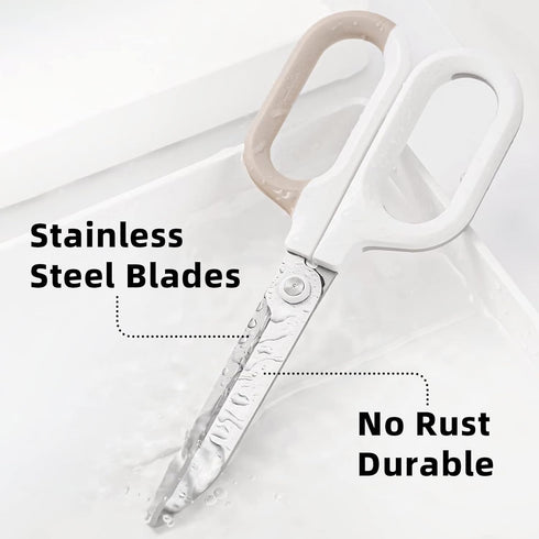 Multipurpose Scissors, Comfort-Grip Handles Sharp Scissors for Office Home School Craft Sewing Fabric Supplies (7", White-1)...