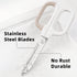 Multipurpose Scissors, Comfort-Grip Handles Sharp Scissors for Office Home School Craft Sewing Fabric Supplies (7", White-1)...