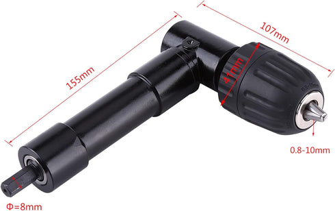 Right Angle Drill 90 Degrees Drilling Extension Chuck 8mm Shaft Electric Drill Extension Tool for Tight Corner Workspace...