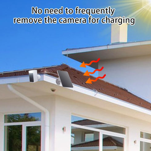 Solar Panel Compatible with WYZE Battery Cam Pro Camera Wireless Outdoor, 4W 5V Solar Panel with 10ft Micro USB Charging Cable for Battery Powered...