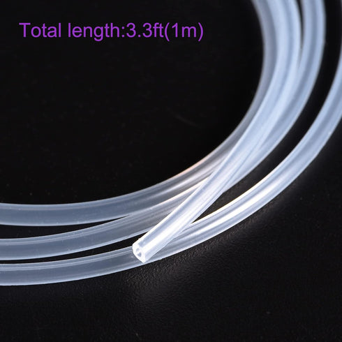 DMiotech 0.5mm ID 2mm OD 0.75mm Thick 3.3 Feet Clear Silicone Tube Industrial Silicone Tubing for Water Air Pump...