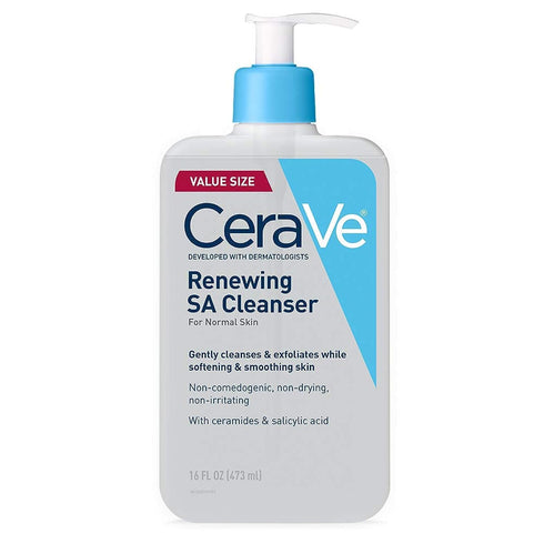 CeraVe SA Cleanser | Salicylic Acid Cleanser with Hyaluronic Acid, Niacinamide & Ceramides| BHA Exfoliant for Face | Fragrance Free Non-Comedogeni...