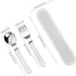 VANRA 2-Piece Children Fork And Spoon Set 18/10 Stainless Steel Child Flatware Set Kids Utensils Set with Case for Lunch Box...