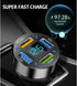 66W Fast Car Charger, 4-Port USB, Smart Power Charger Adapter with Voltmeter, Compatible Most Smartphones...