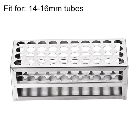 uxcell 304 Stainless Steel Test Tube Holder Lab Stand Rack 40 Hole 3 Layer for 14-16mm Tubes...