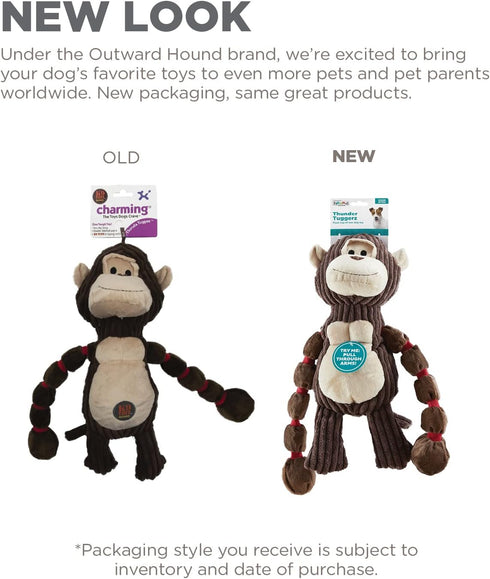 Outward Hound Thunda Tugga Gorilla Plush & Squeaky Dog Tug Toy...